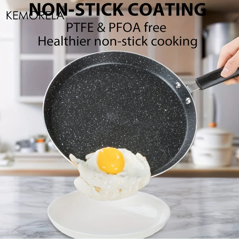 Paella Pan Steel - Antihaft-Bratpfanne 18/22/26CM Frühstücks-Pfannkuchen-Eier-Steak-Bratpfanne Pizza-Pfannkuchen-Pfannen mit Griff