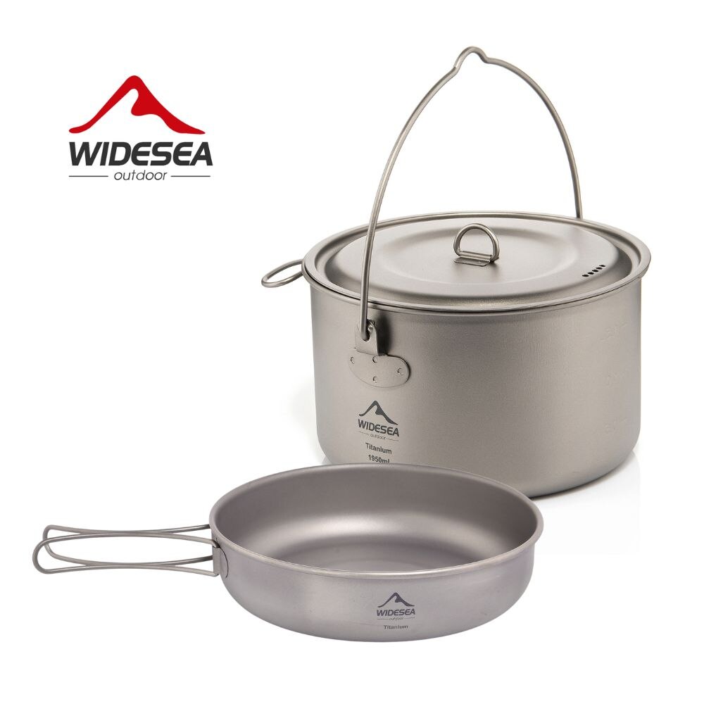 Paella Pan Steel - Wideea Camping Geschirr Titan Kochgeschirr Set
