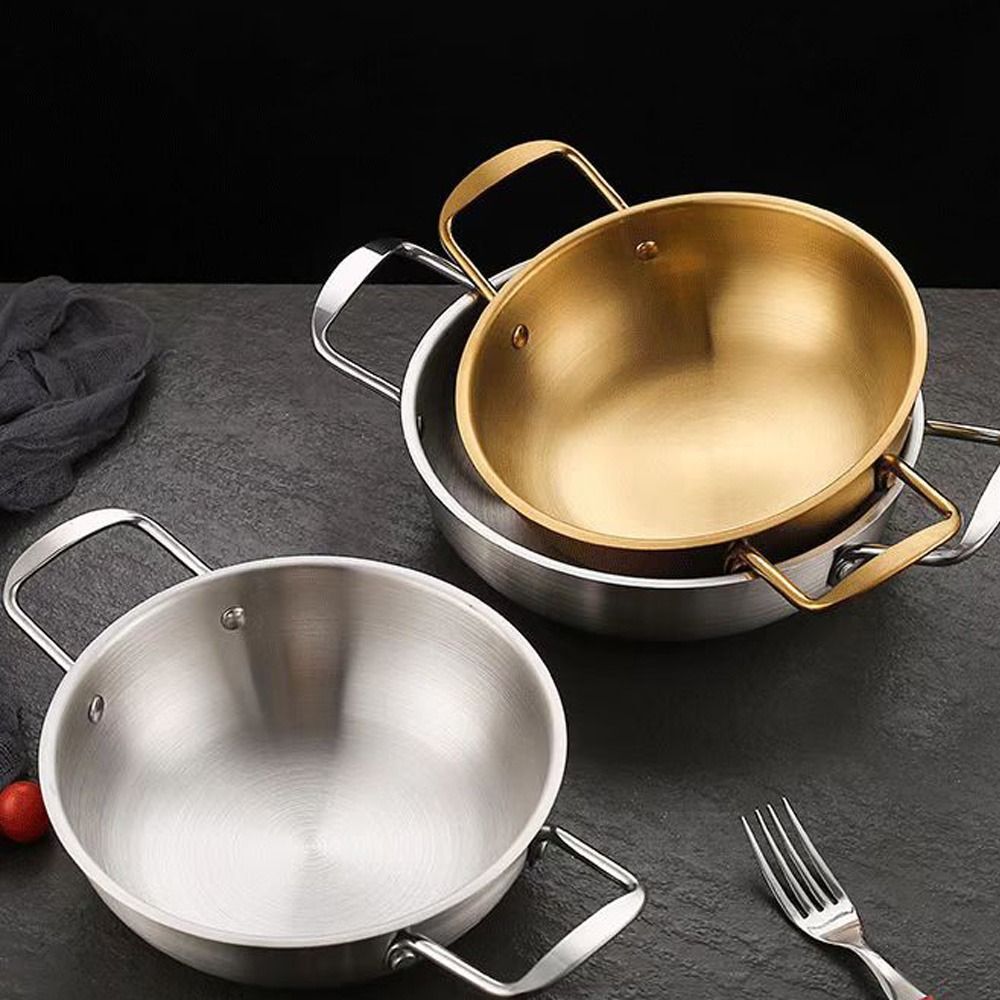 Paella Pan Steel - Edelstahl Kochgeschirr Topf trockene Töpfe mit