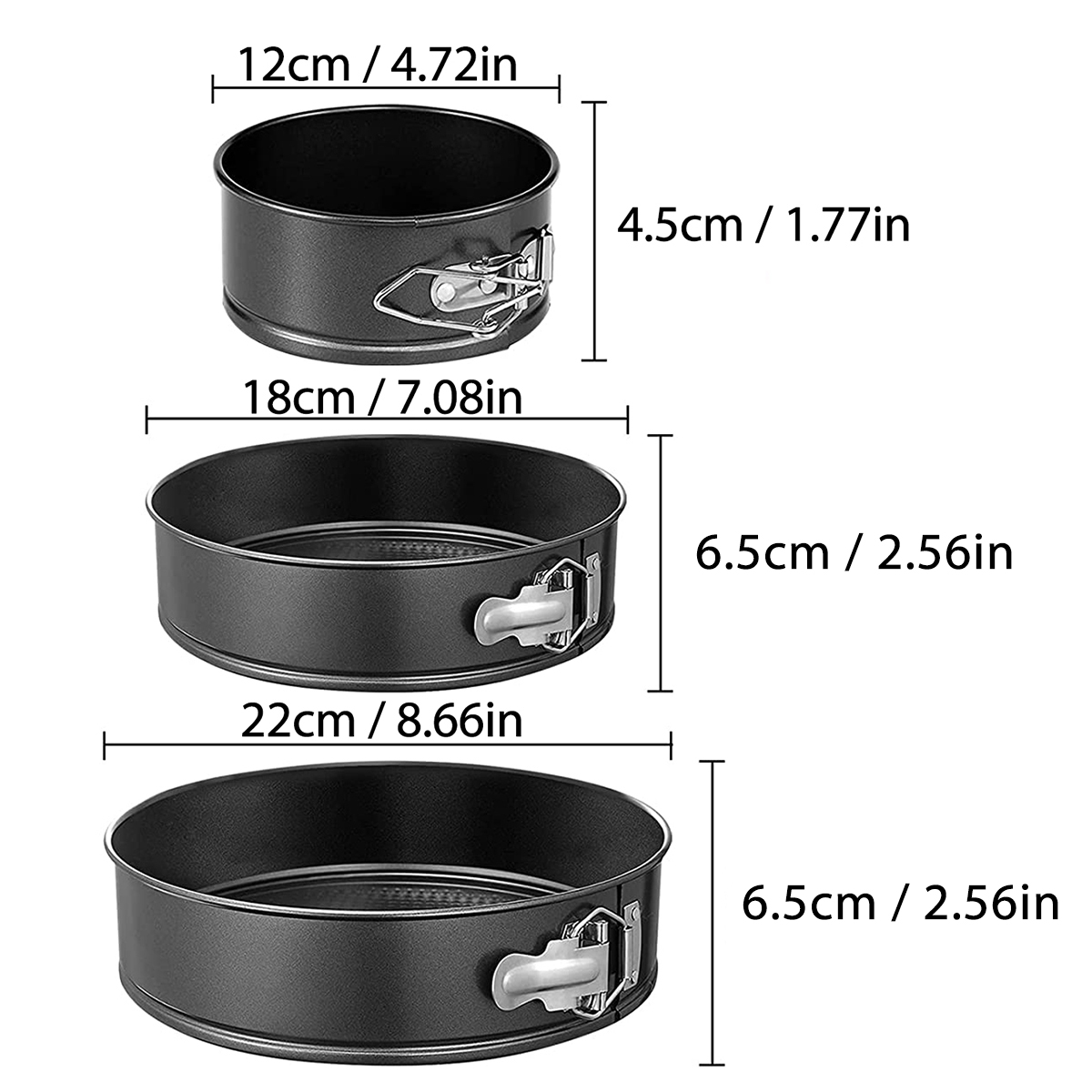 1PC, 3-teiliges Kuchenform-Set – Paella Pan Steel Bewertung und Preis