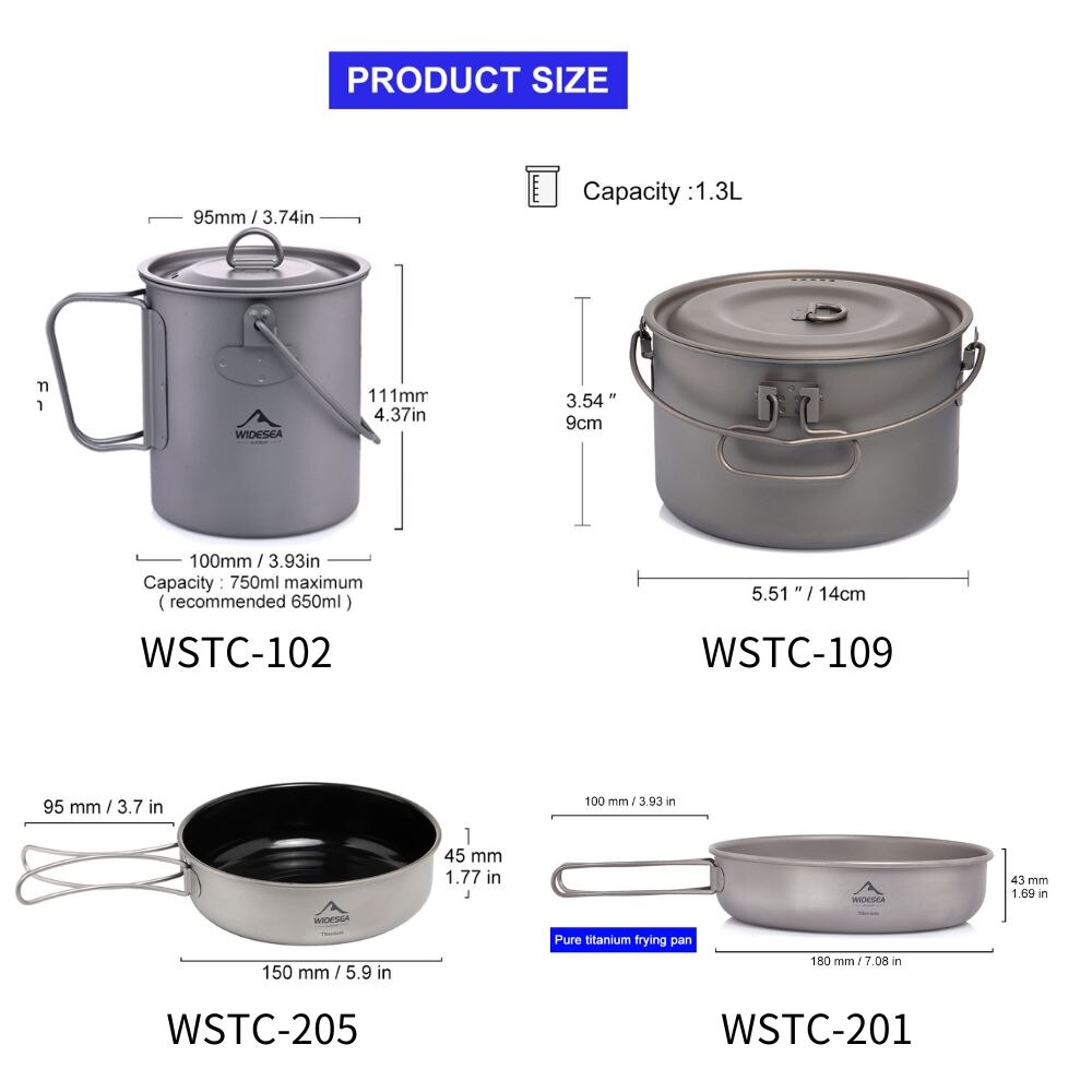 Wideea Camping Geschirr Titan  – Paella Pan Steel Bewertung und Preis