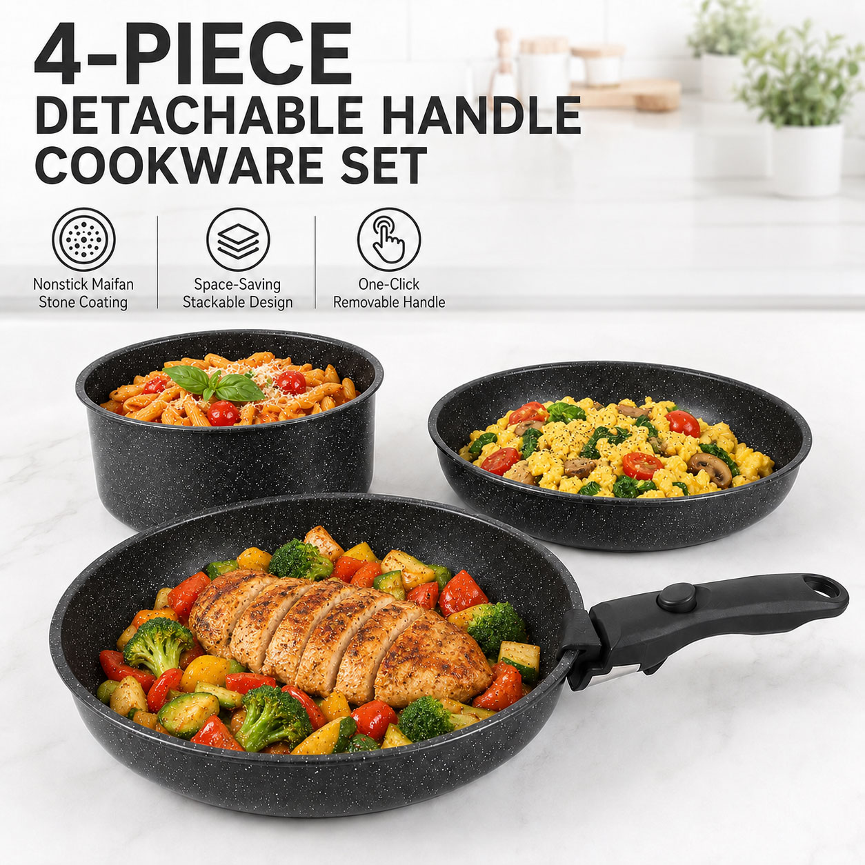 Uwhise 4-teiliges Antihaft-Koc – Paella Pan Steel Bewertung und Preis